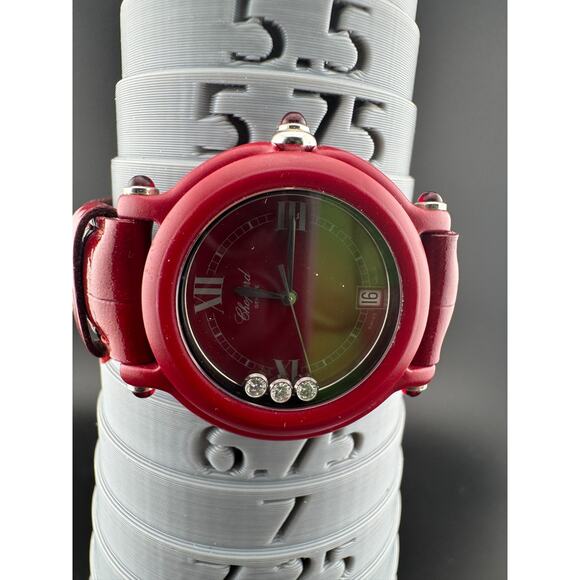 Chopard Be Happy 27/7779 Red Floating Diamond Watch